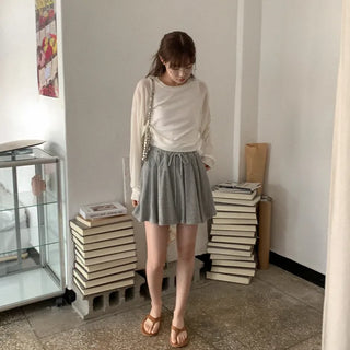 Terry cloth mini skirt