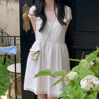 Shirred Layered Bustier Mini Dress