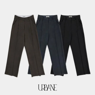 French pleated wide slacks