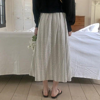 Striped long skirt