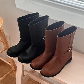 Buckle Half Boots