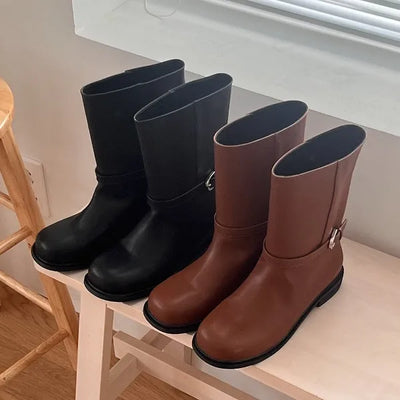 Buckle Half Boots