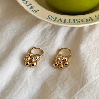 Stylish gold earrings