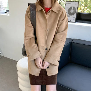 Suede half coat