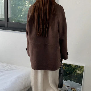 Suede half coat