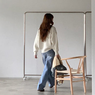 Wide Light Denim Pants