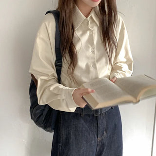 Peach brushed cotton shirt