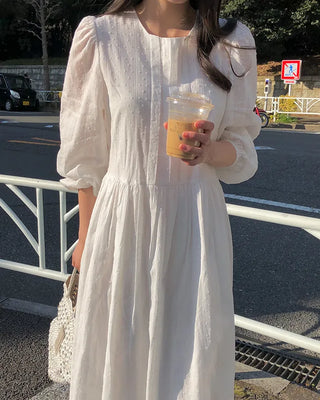 Pleated long dress