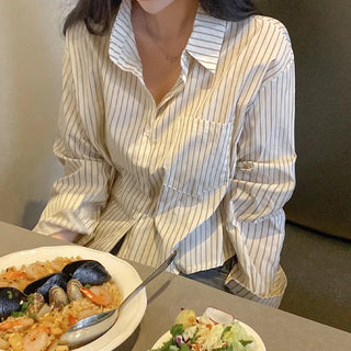 Autumn shirt, long-sleeved, oversized cotton shirt