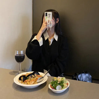 Autumn shirt, long-sleeved, oversized cotton shirt