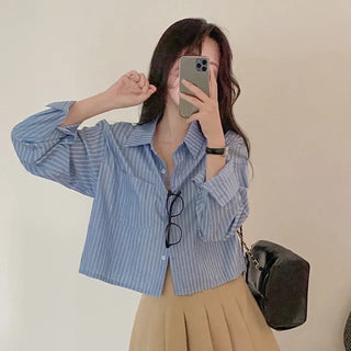 Autumn shirt, long-sleeved, oversized cotton shirt