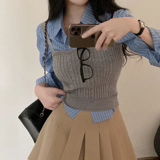 Autumn shirt, long-sleeved, oversized cotton shirt