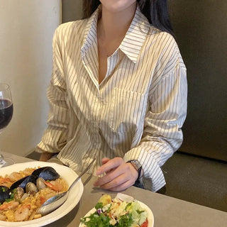 Autumn shirt, long-sleeved, oversized cotton shirt