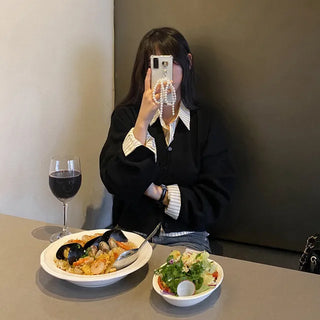 Autumn shirt, long-sleeved, oversized cotton shirt