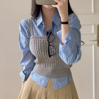 Autumn shirt, long-sleeved, oversized cotton shirt