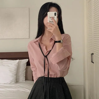 White Loose Fit Basic Shirt
