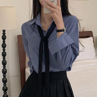 White Loose Fit Basic Shirt