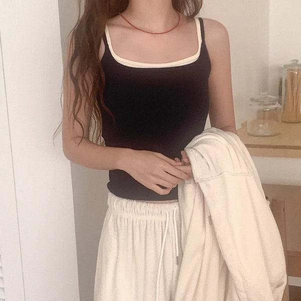 Fleece-lined sleeveless bra cup top