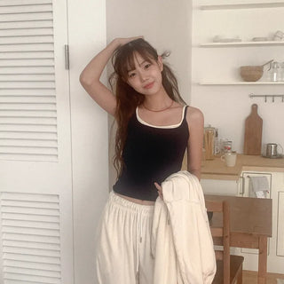 Fleece-lined sleeveless bra cup top