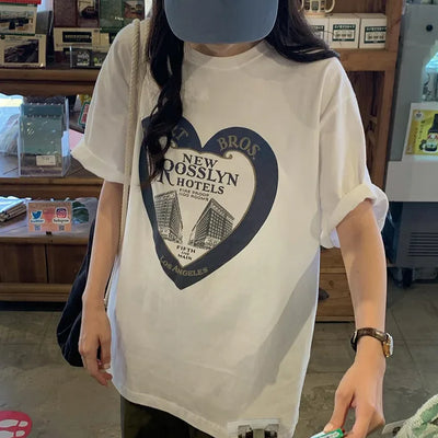 Printed short-sleeved T-shirt in 2 colors!