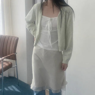 Eyelet punched cardigan