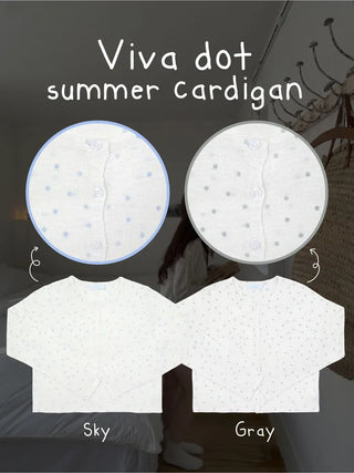 Cropped polka dot cardigan