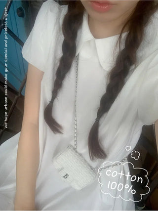 Scrunchie Set Balloon Short-Sleeve Tunic