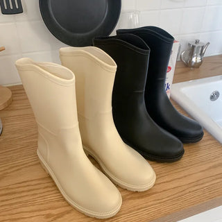 Mid-calf rain boots