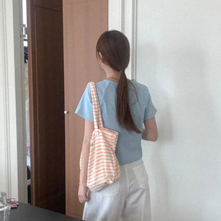 Striped Towel Tote Bag