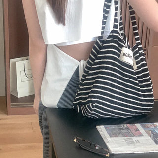 Striped Towel Tote Bag