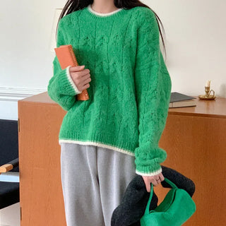 Two-tone twist knit
