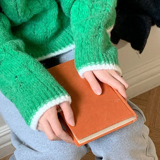 Two-tone twist knit
