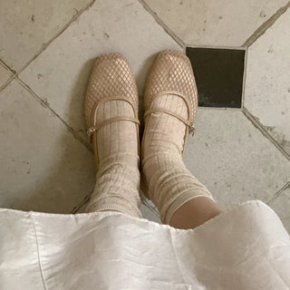 Mesh Mary Jane Flat Shoes