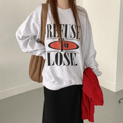 Lettering Oversized Sweatshirt