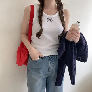 Cotton Ribbon Sleeveless