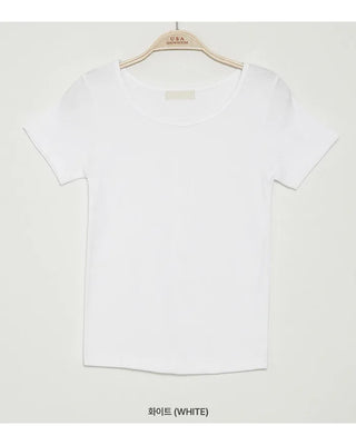 Daily Slim Round Basic Short-Sleeve T-Shirt