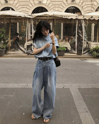Daily Cover One-Pleat Denim Pants