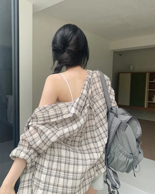 Summer Check Wrinkle Shirt