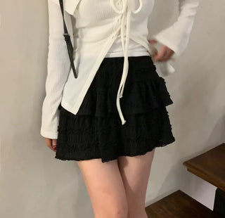 [3 colors] Frill Tiered Skirt