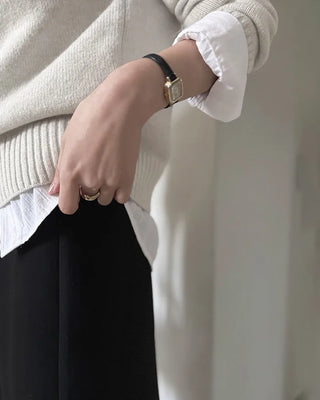 Half-button collar knit