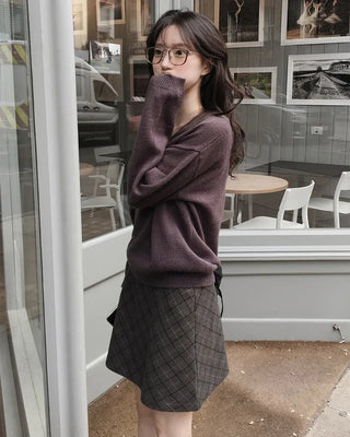 Slim Heart V-Neck Knit