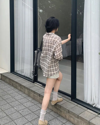 Summer Check Wrinkle Shirt