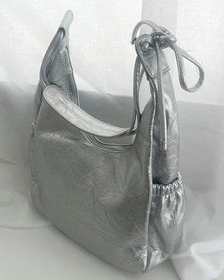 Leather 2-way shoulder bag