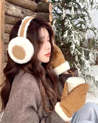 Suede earmuffs/ear warmers