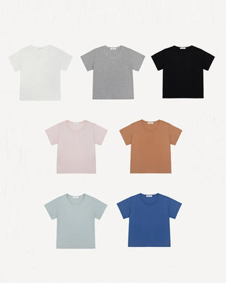(7 colors) Basic short-sleeved T-shirt