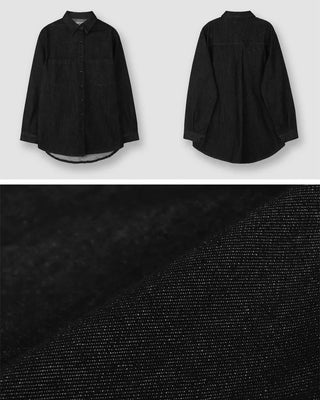 Black denim jacket shirt