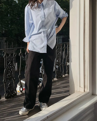 (basic/long) Non-fade-free denim pants