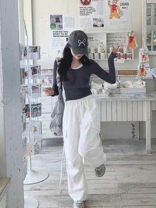 Cotton strap cargo pants (5 colors)