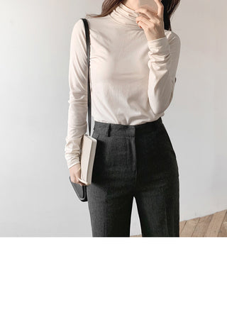 Turtleneck T-shirt (brushed lining) - 8 colors