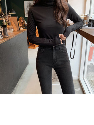 Turtleneck T-shirt (brushed lining) - 8 colors